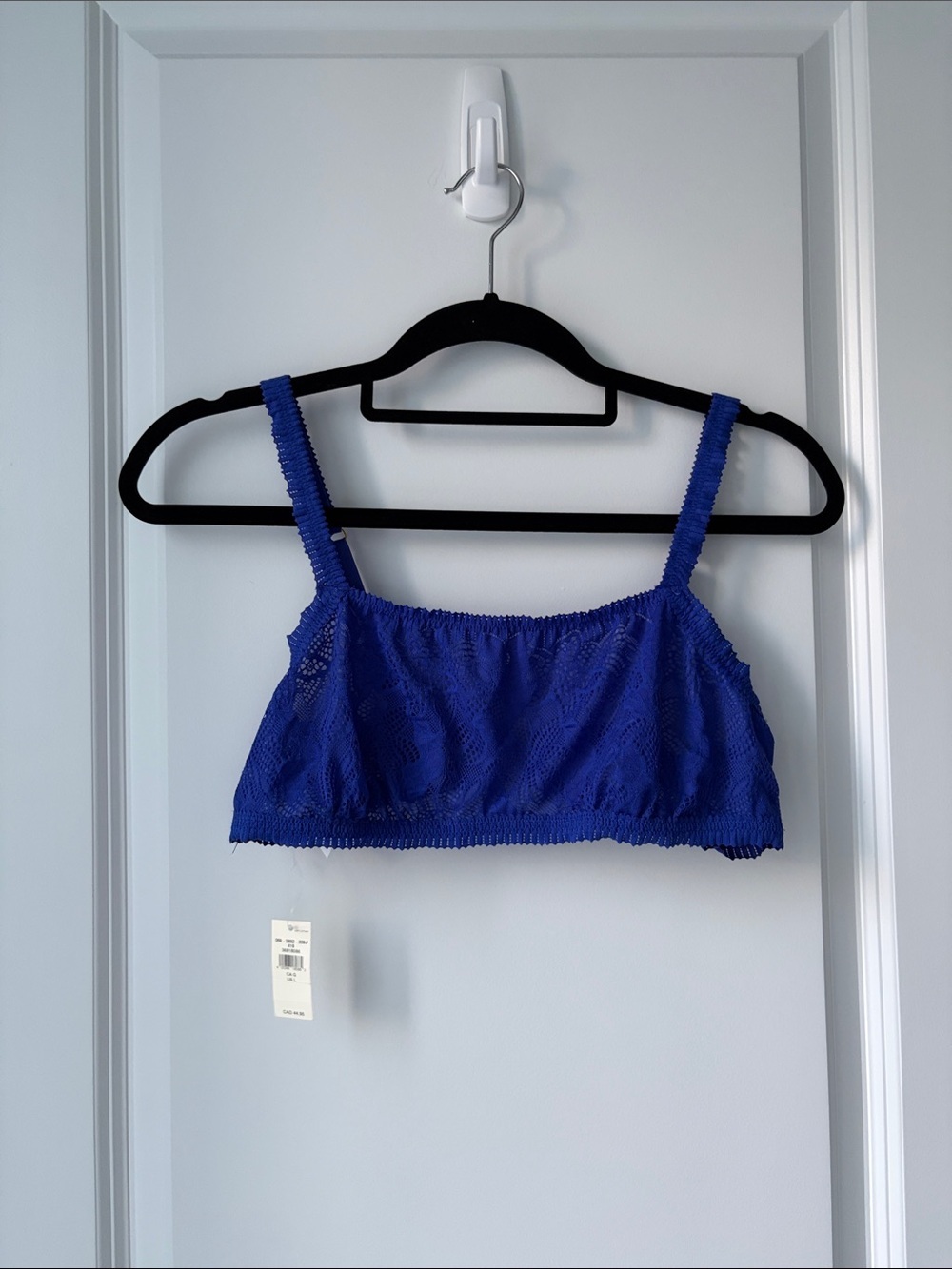 NWT Aerie Royal Blue Lace Straight Neck Bralette